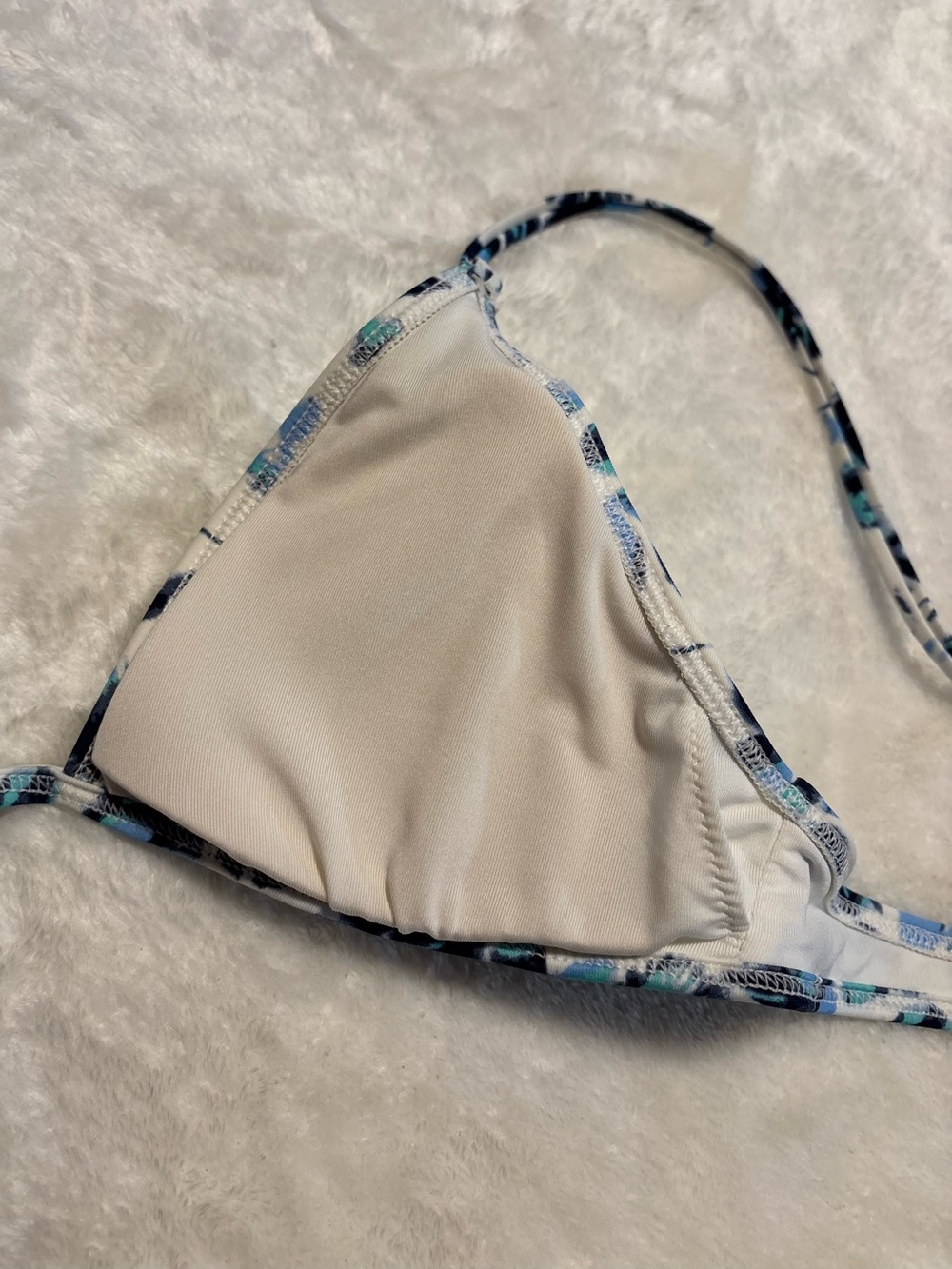 Aerie Blue Floral Print Bikini Top - Picture 6 of 14